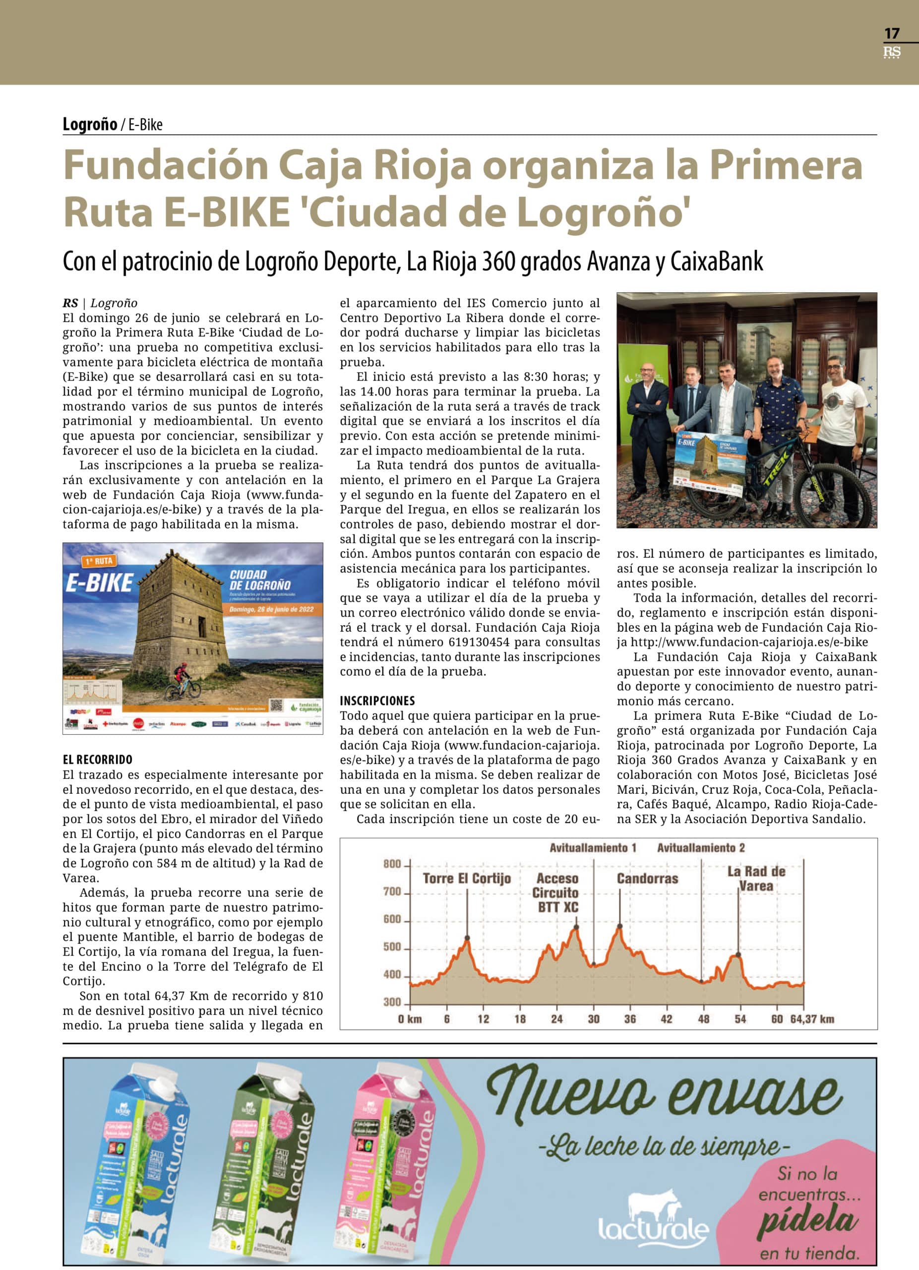 Artículo de la E-Bike en la revista Rioja Sport