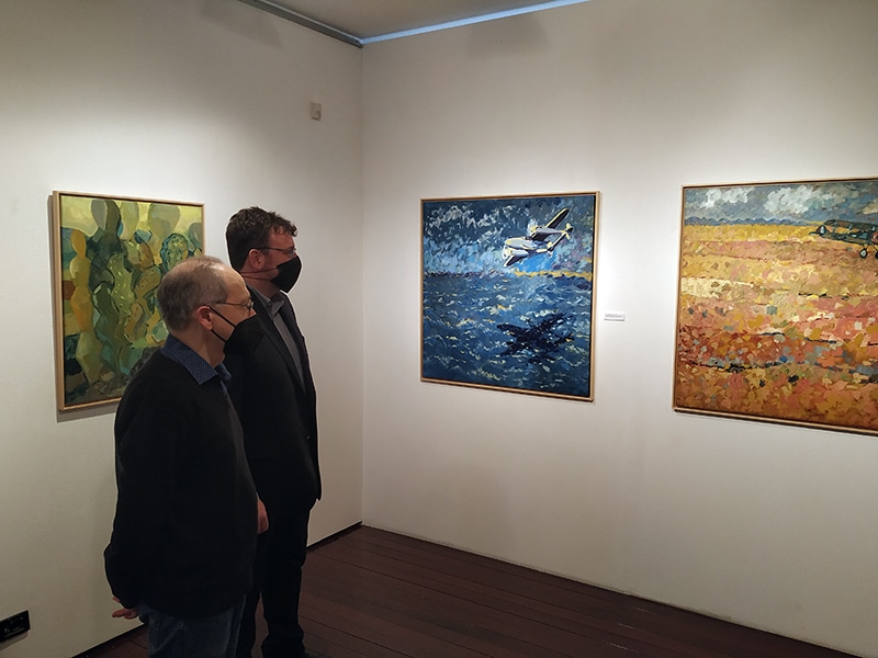 El logroñés Laguna expone pinturas en el Centro Fundación Caja Rioja Gran Vía