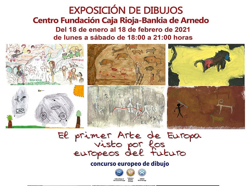 Exposición del Concurso europeo de dibujo infantil rupestre en el Centro de Arnedo