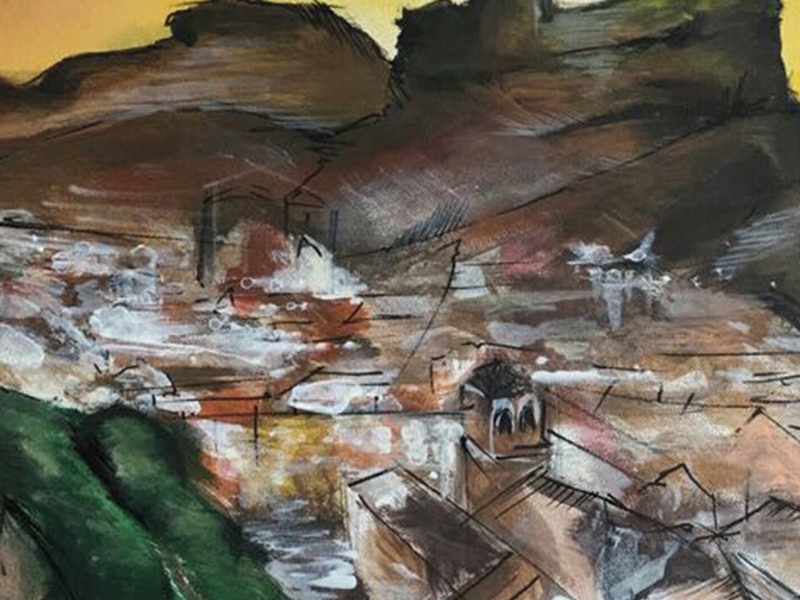 Guillermo Pérez expone sus pinturas en el Centro de Arnedo