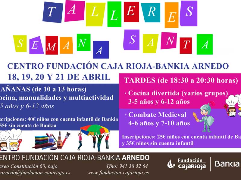 Talleres para escolares en Arnedo durante Semana Santa