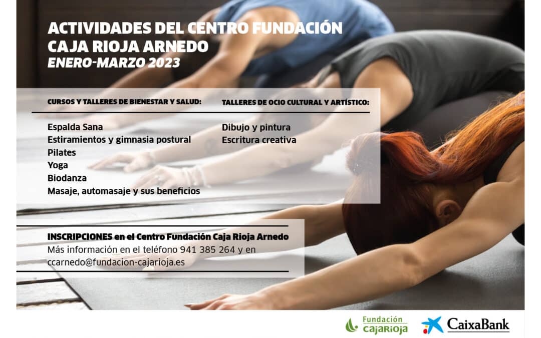 Programa de Actividades Centro Fundación Caja Rioja Arnedo. Enero-Marzo 2023
