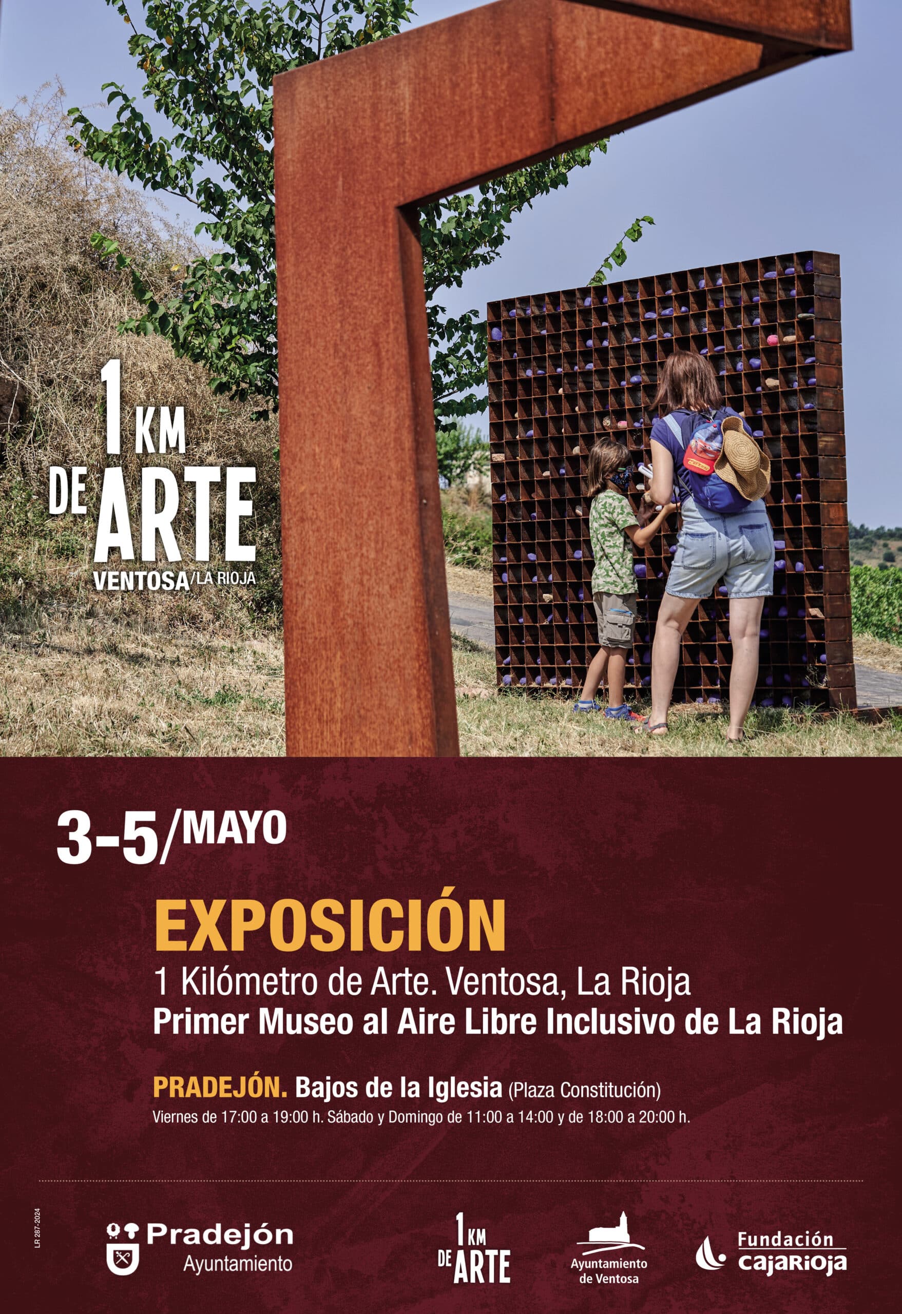 Fundación Caja Rioja organiza en Pradejón la exposición que recorre los diez años del proyecto “1 kilómetro de arte”
