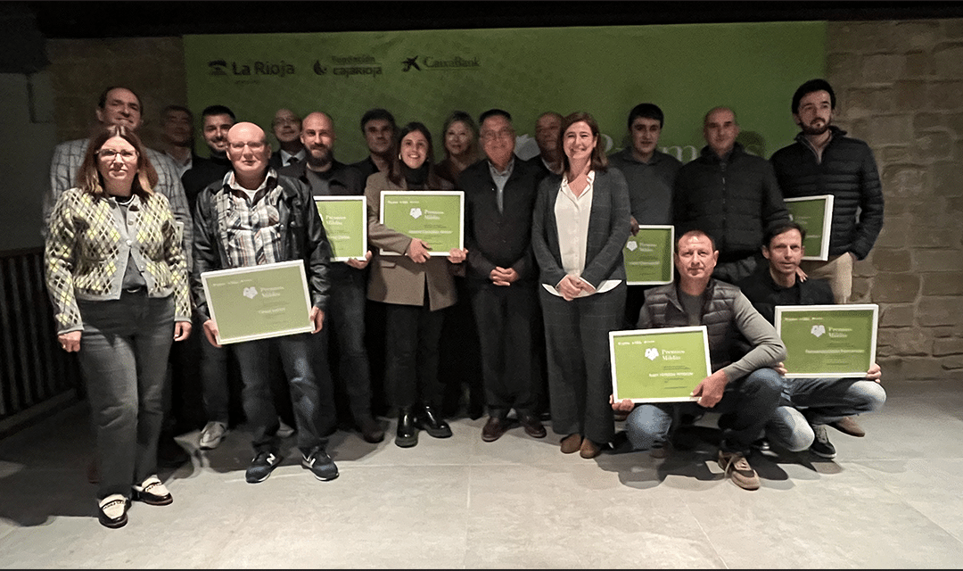 La Consejería de Agricultura, Fundación Caja Rioja y CaixaBank entregaron los Premios Mildiu en Bodegas Tarón de Tirgo