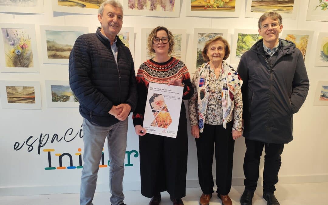 La exposición solidaria “Pon un color en tu vida”, en el espacio Iniciarte del Centro Fundación Caja Rioja Arnedo, puede visitarse hasta el día 28