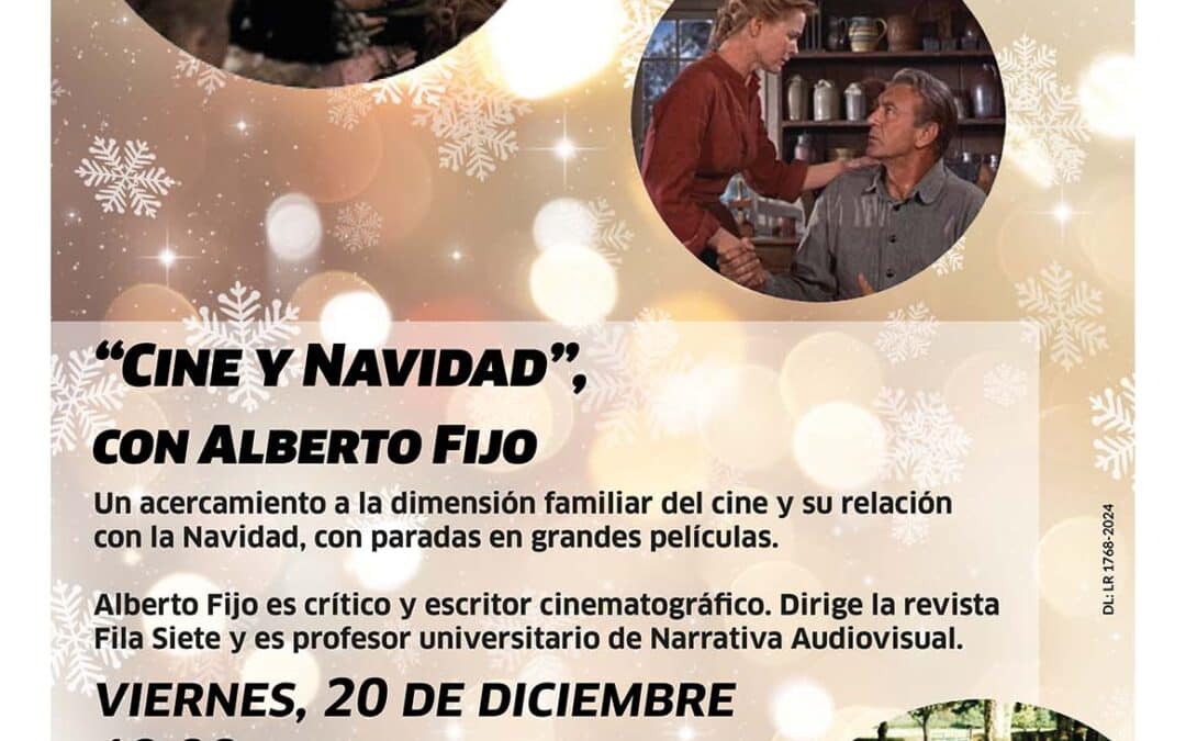 El crítico cinematográfico Alberto Fijo ofrecerá una charla sobre “Cine y Navidad” el próximo viernes en Haro