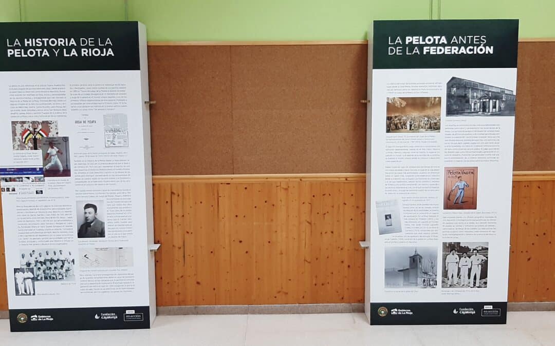 La exposición que recorre la historia de la pelota en La Rioja puede visitarse en Alesanco gracias al programa ‘Aprender’