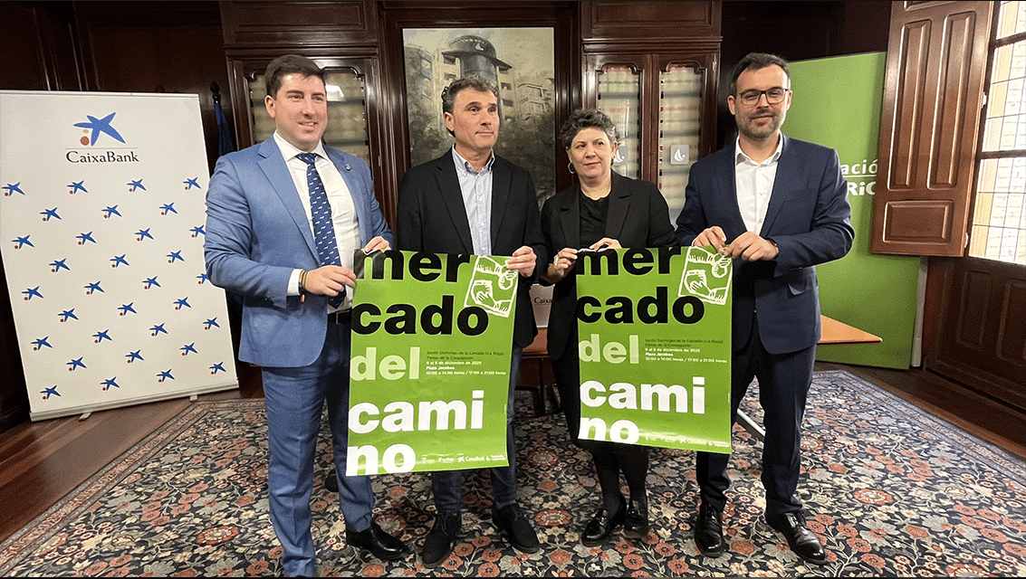El Mercado del Camino se celebra en Santo Domingo de la Calzada del 6 al 8 de diciembre, organizado por Fundación Caja Rioja, Gobierno regional y CaixaBank