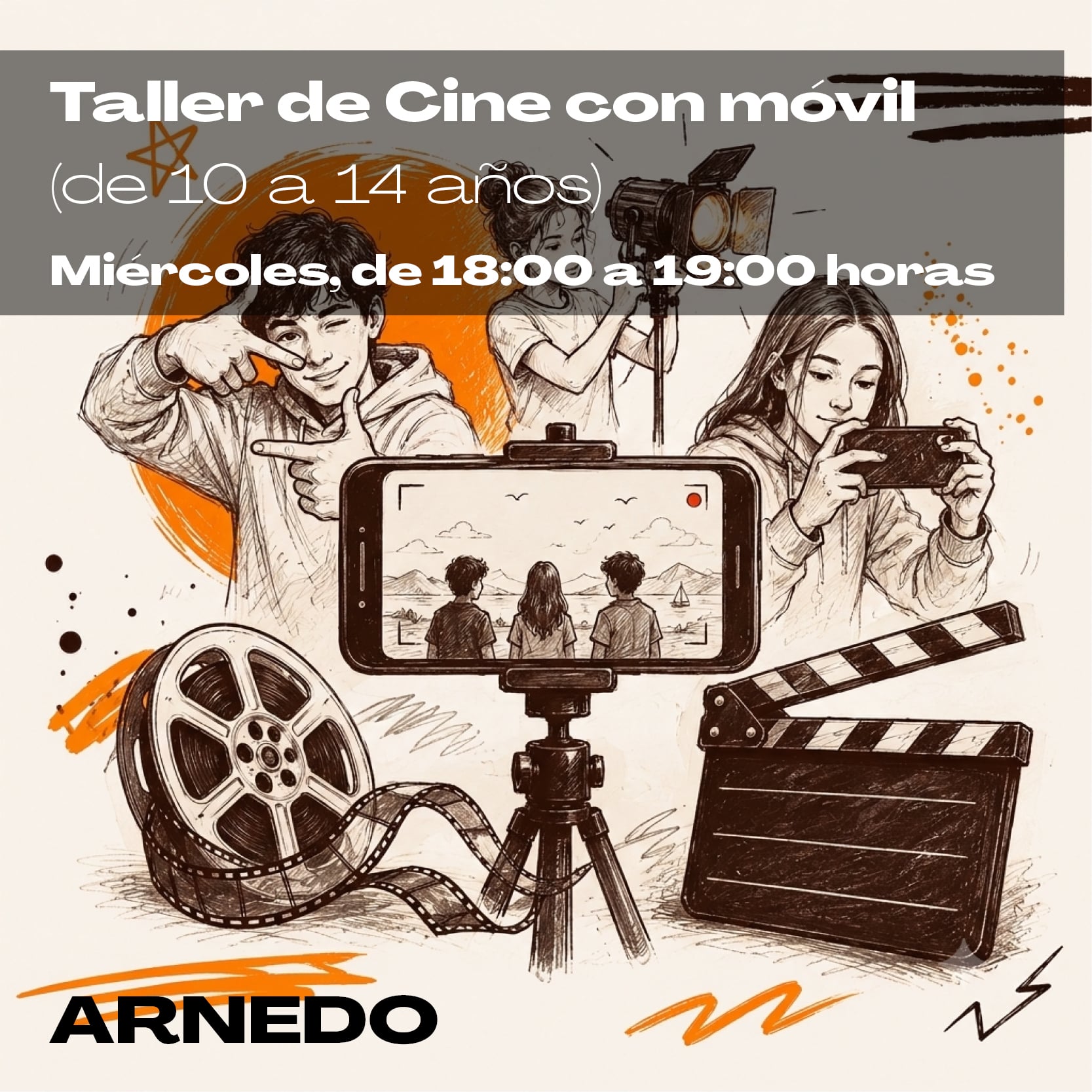 TALLER DE CINE CON EL MÓVIL: tú también puedes hacer películas (de 10 a 14 años)