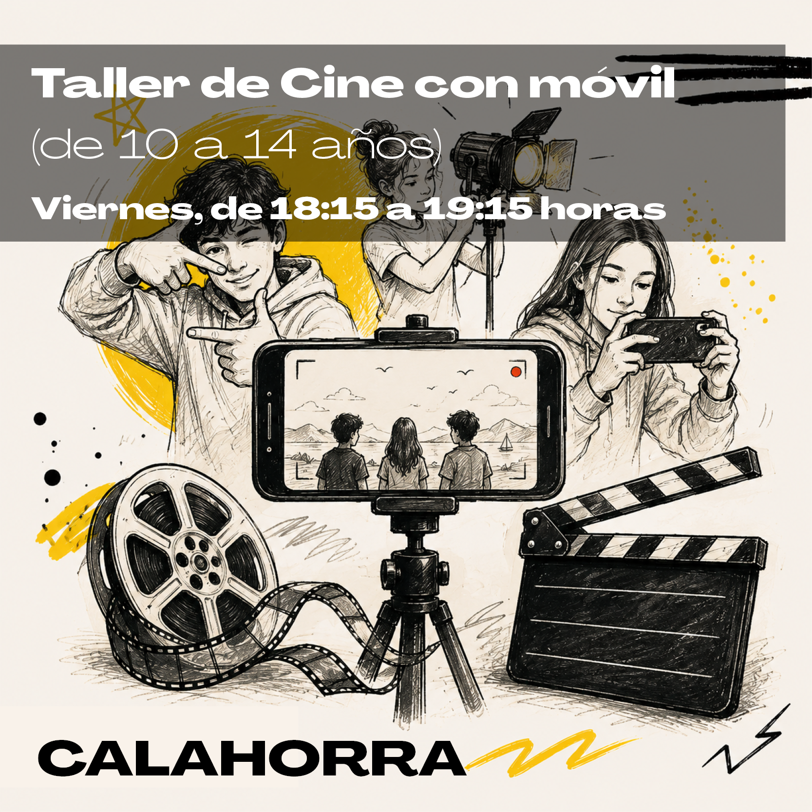 TALLER DE CINE CON EL MÓVIL: tú también puedes hacer películas (de 10 a 14 años)