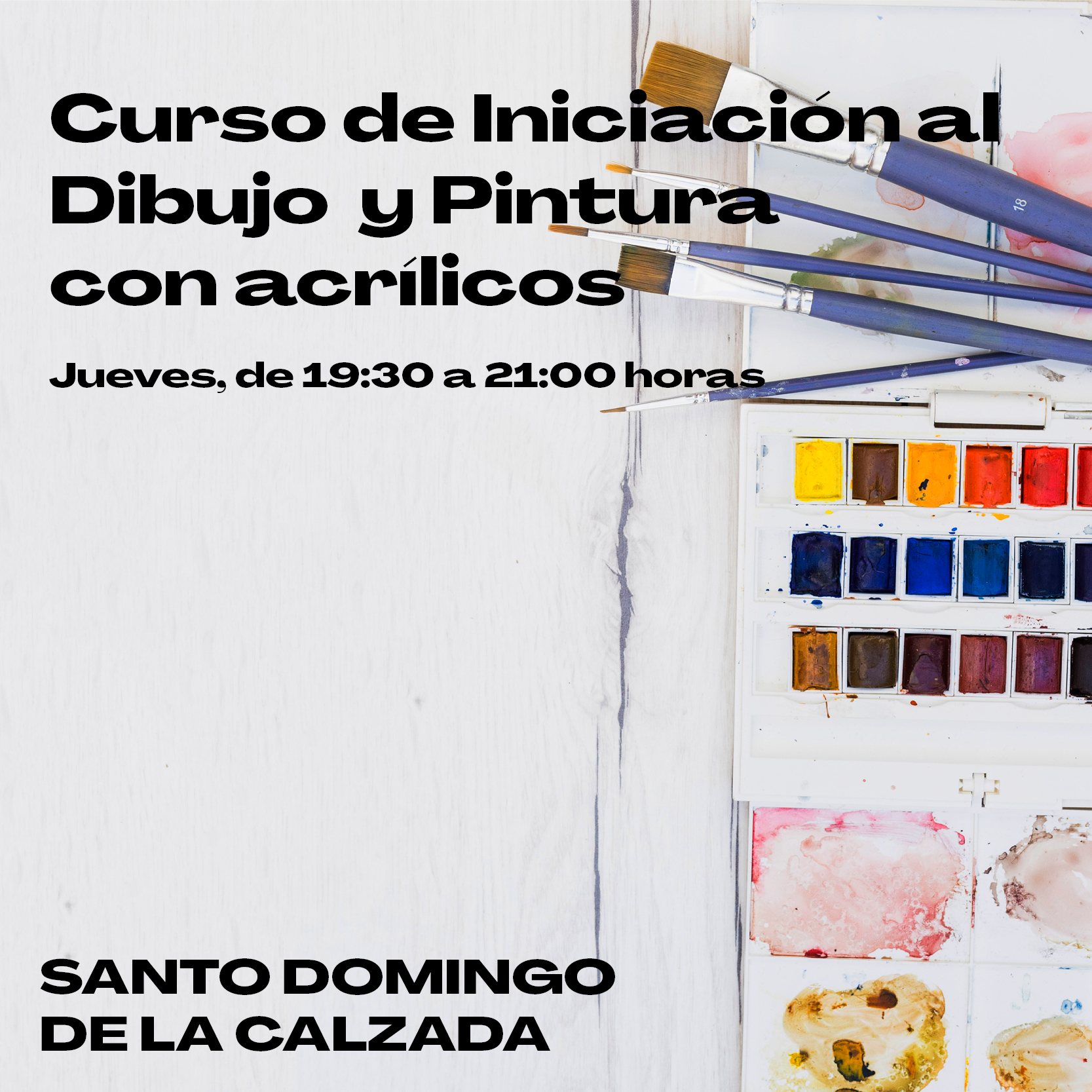 CURSO DE INICIACIÓN AL DIBUJO Y PINTURA CON ACRÍLICOS (adultos)