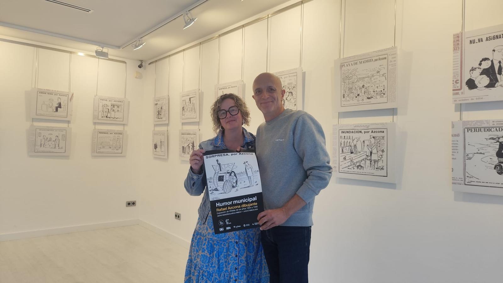 La exposición ‘Humor municipal’, que recoge la faceta de dibujante de Rafael Azcona, en el Centro Fundación Caja Rioja Arnedo
